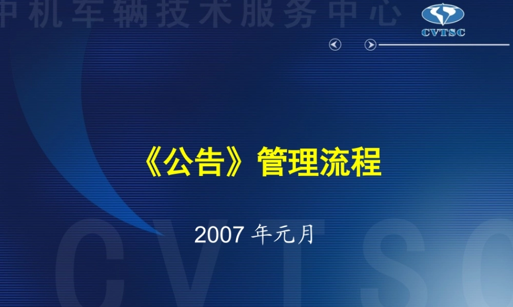 《公告》管理流程