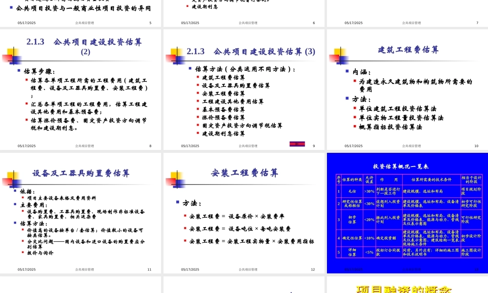 《公共项目管理》课程