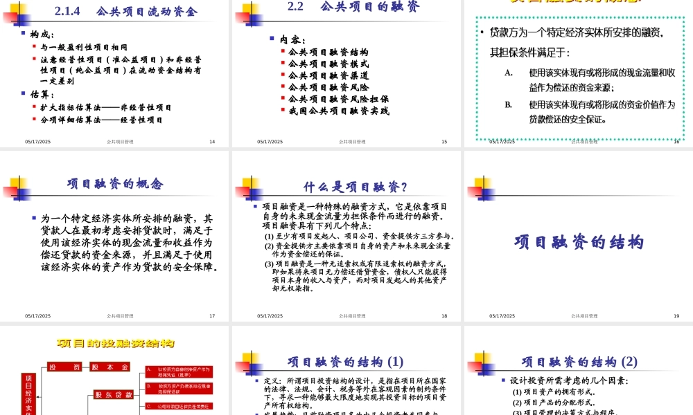 《公共项目管理》课程