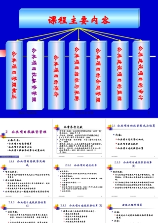 《公共项目管理》课程