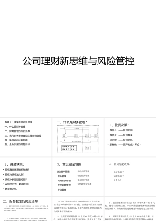 《公司理财战略新思维与风险管控》