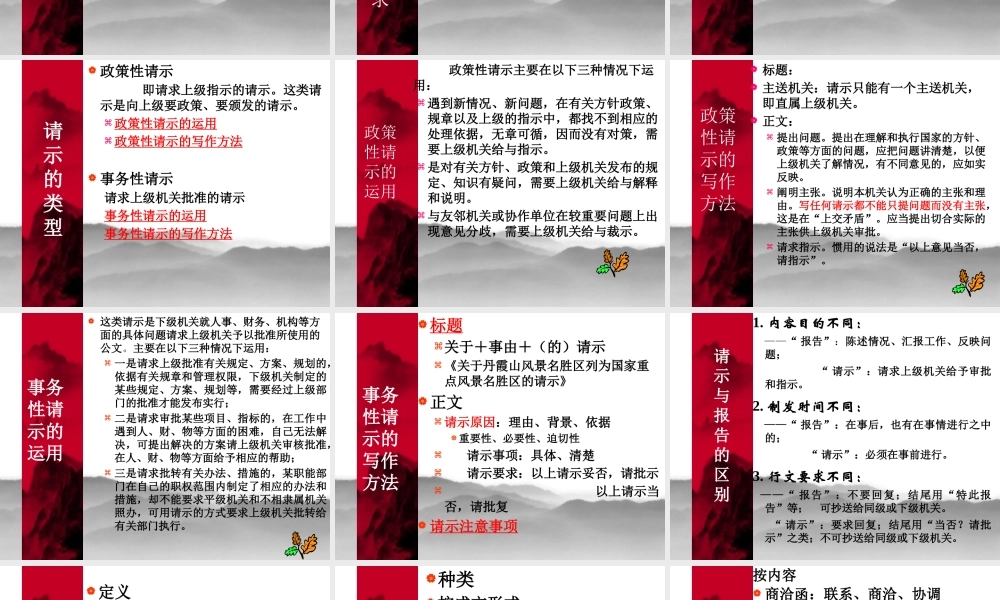 《公文写作》报告、请示、函幻灯通知调查报告