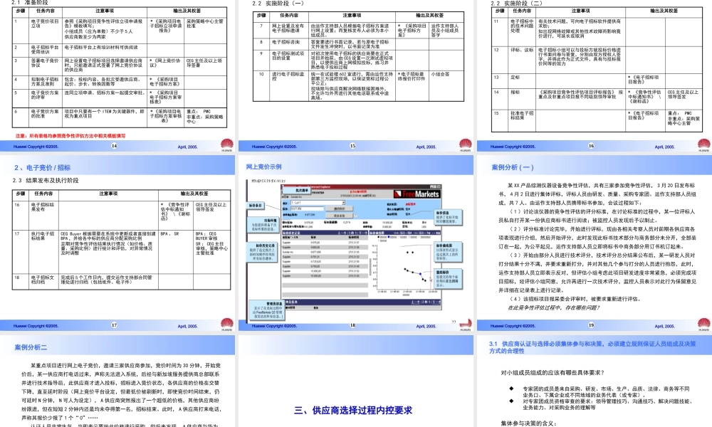《供应商选择方法》(招标)培训教材