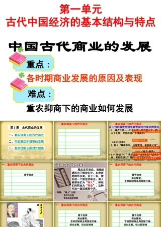 《古代商业的发展》(XXXX届)