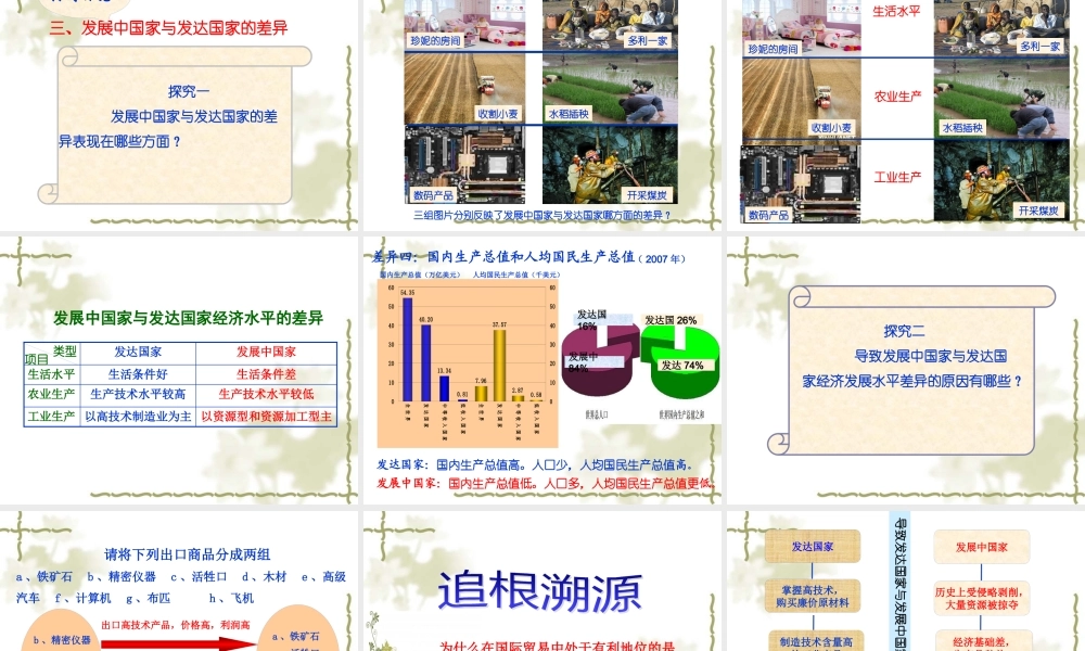 世界的发展差异概述