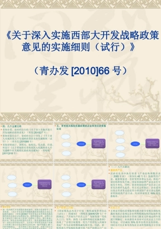 《关于深入实施西部大开发战略政策意见的实施细则(试行