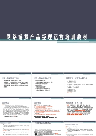 《网络游戏运营手册》网游运营专员、产品经理必备