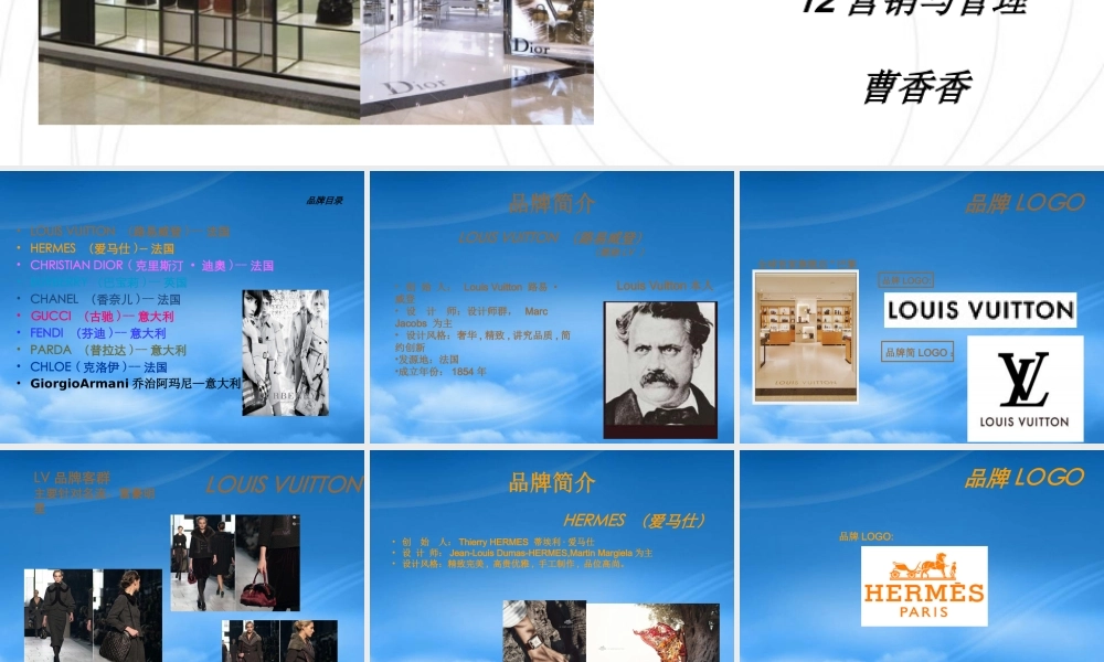 世界顶级品牌-曹香香