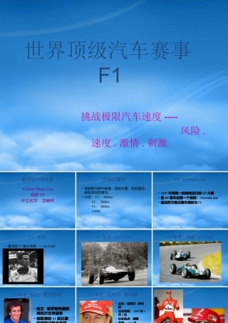 世界顶级汽车赛事F1