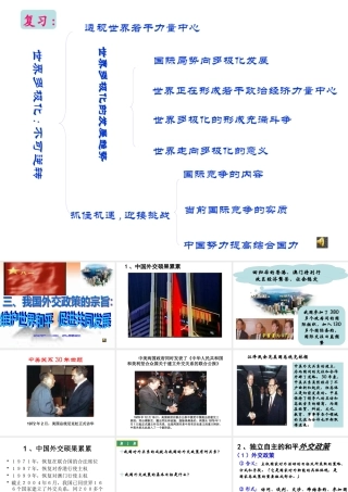 世界多极化 在曲折中发展