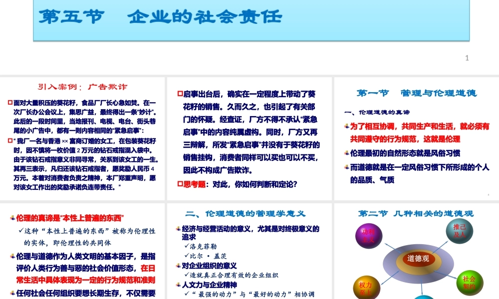 《管理学》第二章管理道德与企业社会责任