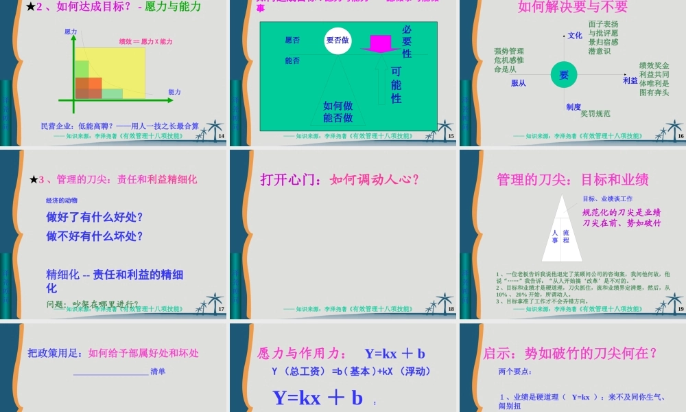 《管理学与卓越管理技能》-12H-讲义