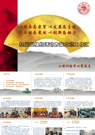 【培训课件】基层党组织活动方案立项工作汇报