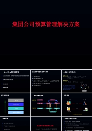 【培训课件】集团公司预算管理解决方案