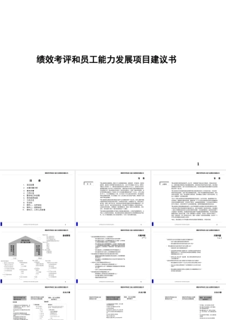 【培训课件】绩效考评和员工能力发展项目建议书
