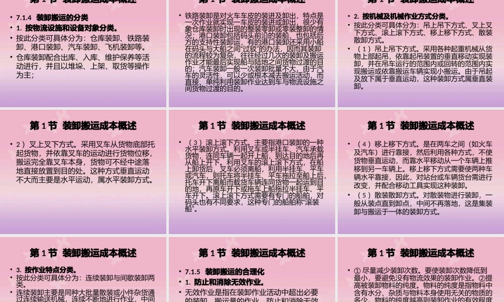 《物流成本管理》-第7章 装卸搬运成本管理