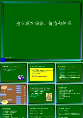 【培训课件】建立顾客满意价值和关系
