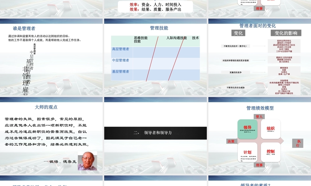 《管理者角色认知与管理能力》