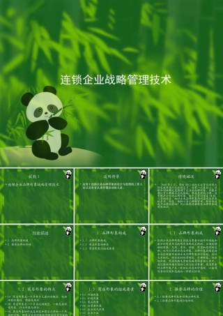 【培训课件】连锁企业战略管理技术