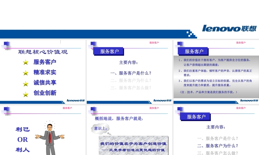 【培训课件】联想核心价值观培训(XXXX年)-75页