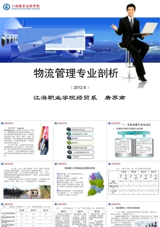 《物流管理专业剖析》(第四稿)MicrosoftPowerPoint