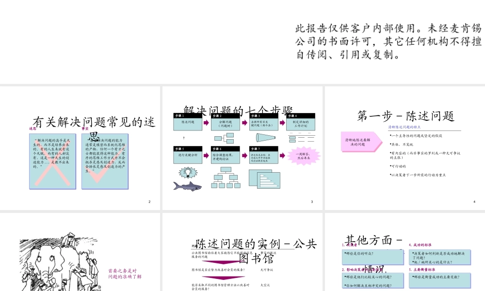 【培训课件】某咨询：发现、分析和解决问题的七个步骤