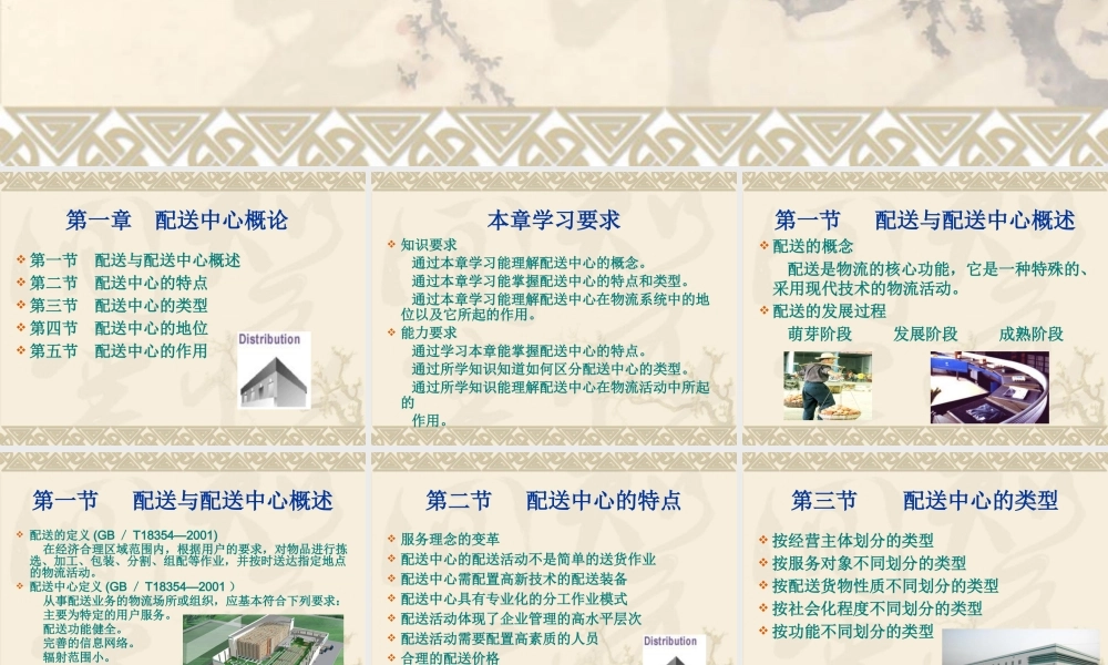 【培训课件】配送中心运营实务与管理