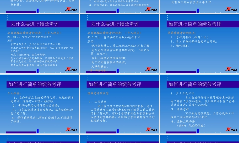 【培训课件】企业的绩效考评管理