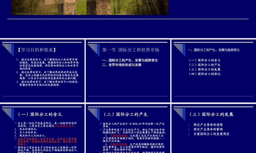 世界经济的形成、发展与格局的变化