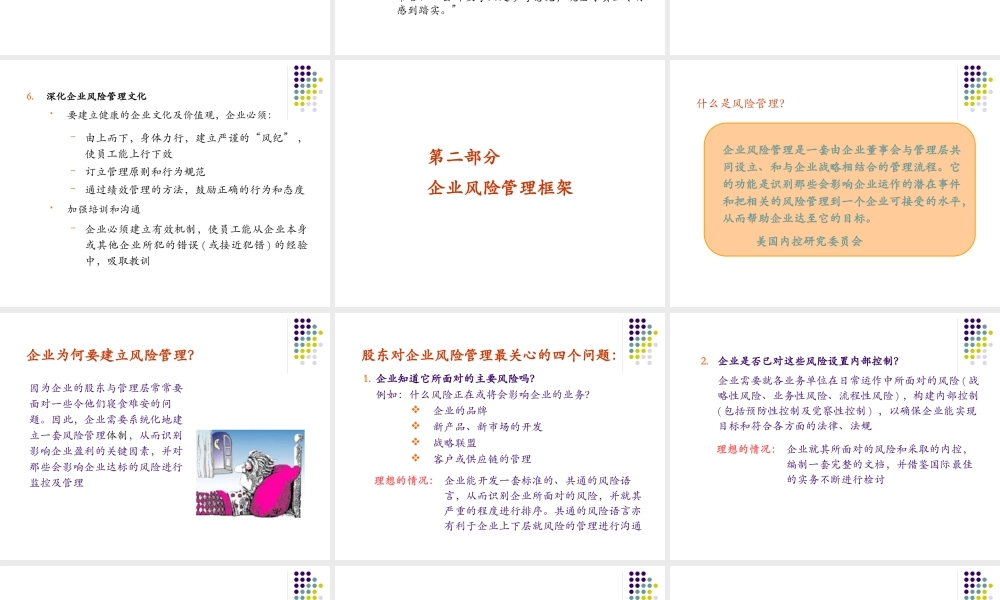 【培训课件】企业全面风险管理