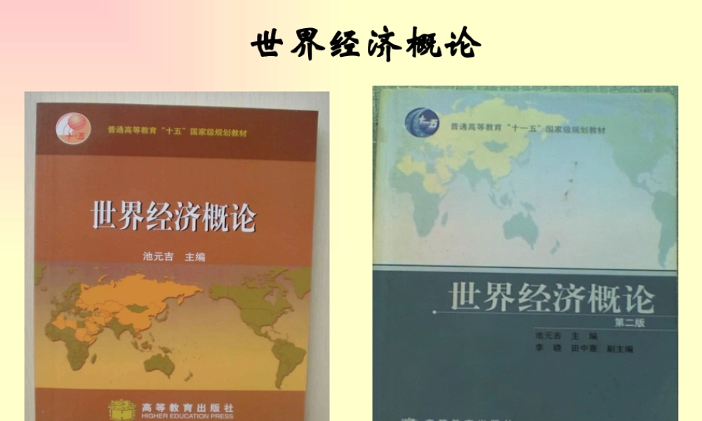 世界经济的形成与发展概述