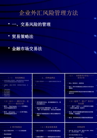 【培训课件】企业外汇风险管理