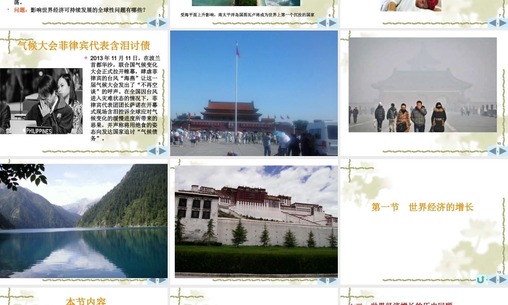 世界经济的增长与可持续发展讲义