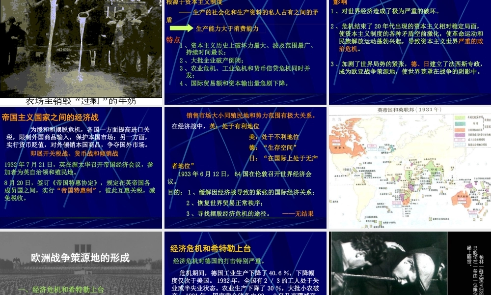 世界经济危机对国际关系的影响讲义