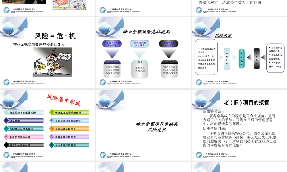 《物业管理危机(风险)应对》培训课件