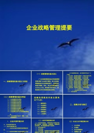 【培训课件】企业战略管理提要
