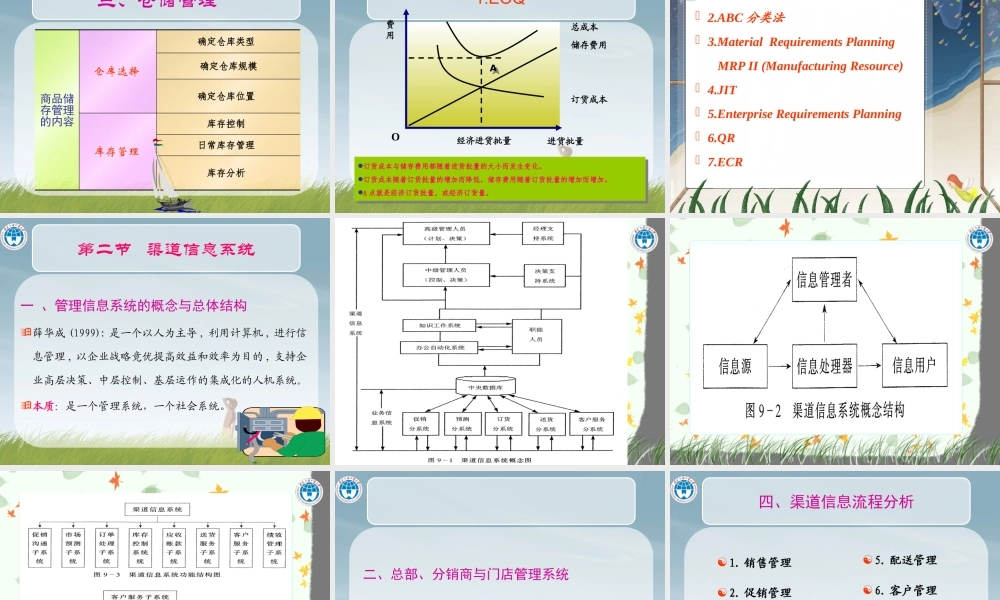 【培训课件】渠道中的物流信息流管理