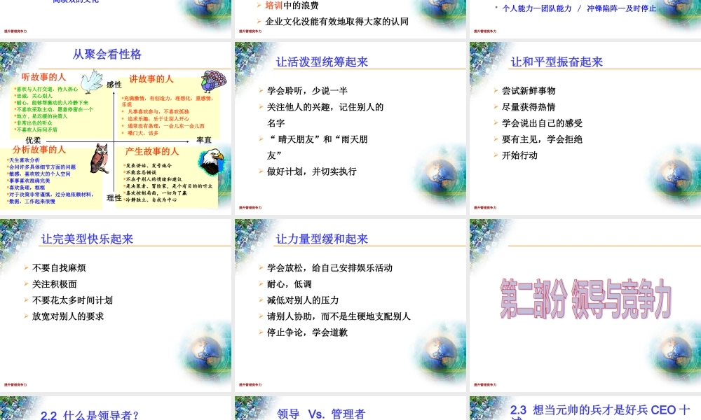 【培训课件】全面提升执行力