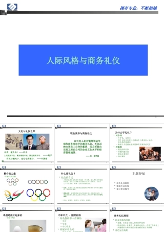 【培训课件】人际风格与商务礼仪