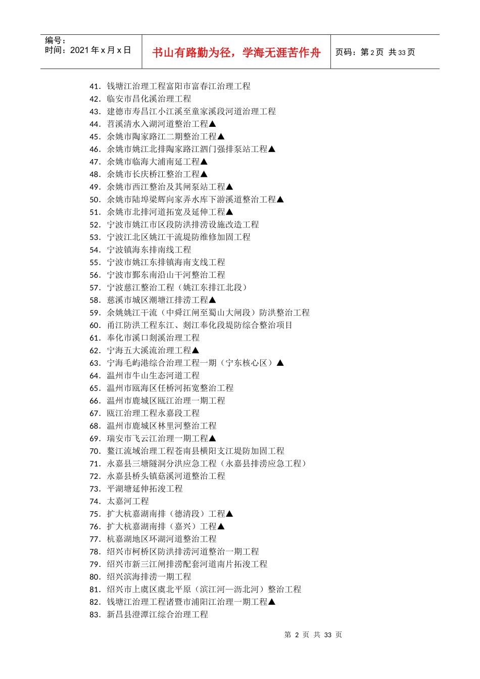 浙江省重点项目名单_第2页