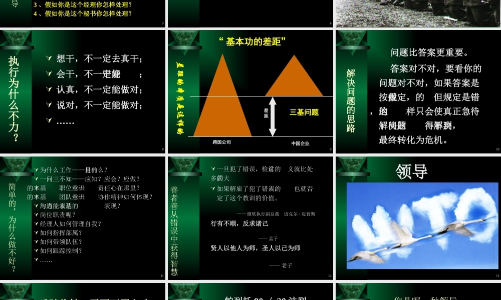 【培训课件】塑造领导力与执行力(精品）