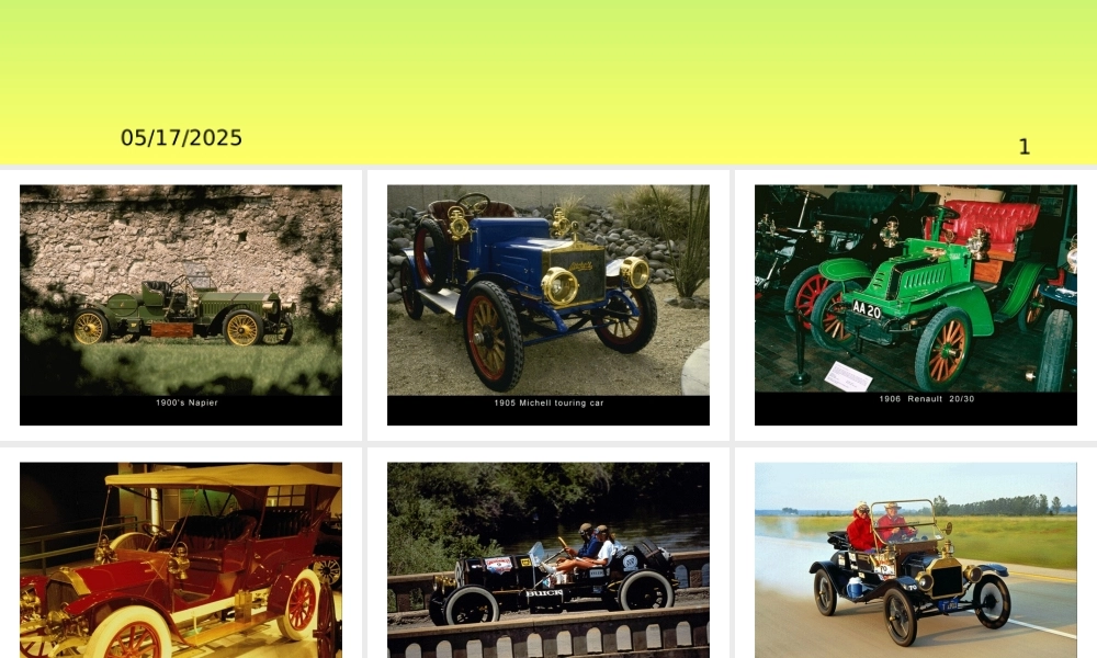 世界汽车发展史图片