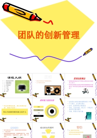 【培训课件】团队的创新管理