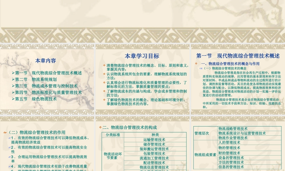 《现代物流技术与实务》课件第十章