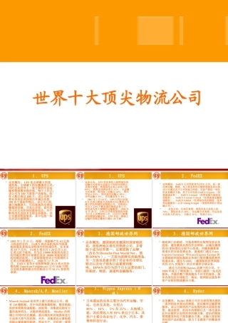 世界十大顶尖物流公司