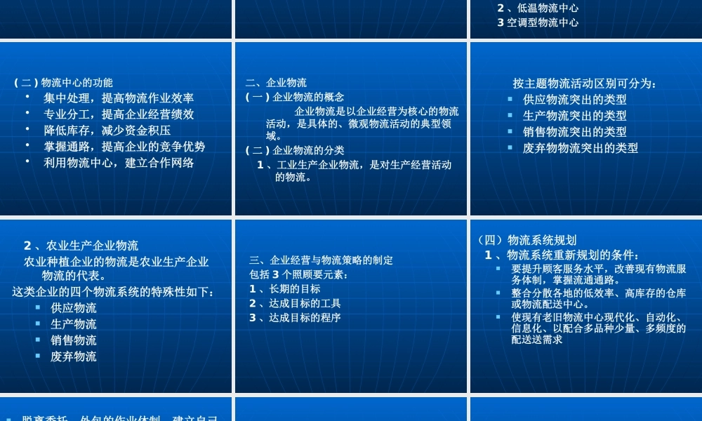 【培训课件】物流系统的规划