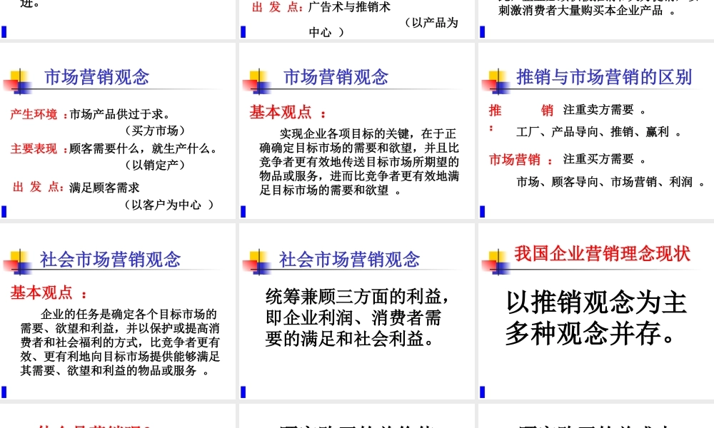 【培训课件】现代企业的市场营销理念