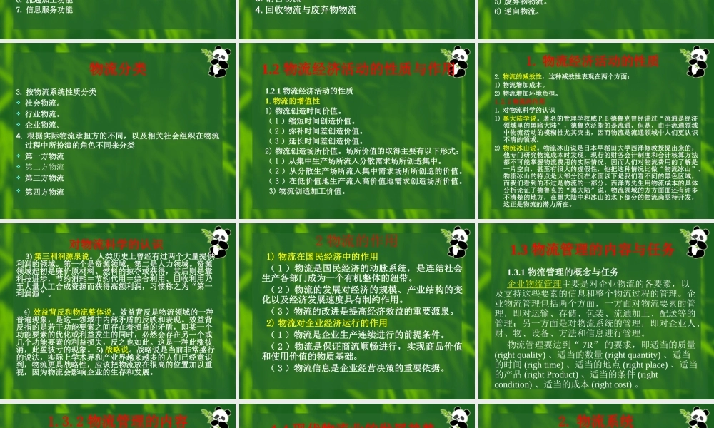 【培训课件】现代物流管理基础