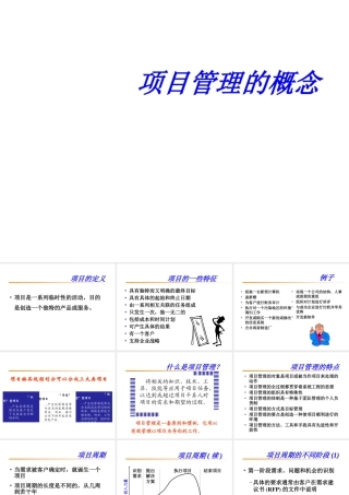 《项目管理的概念》课程演示文件