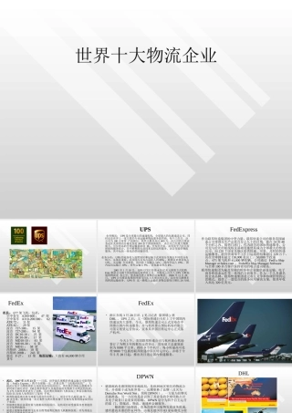 世界十大物流企业概述